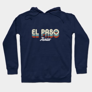 Retro El Paso Texas Blue Hoodie